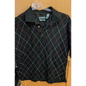 Lyle & Scott Mens Polo Shirt Mens Size XL /Black Mercerized‎ Cotton Short Sleeve